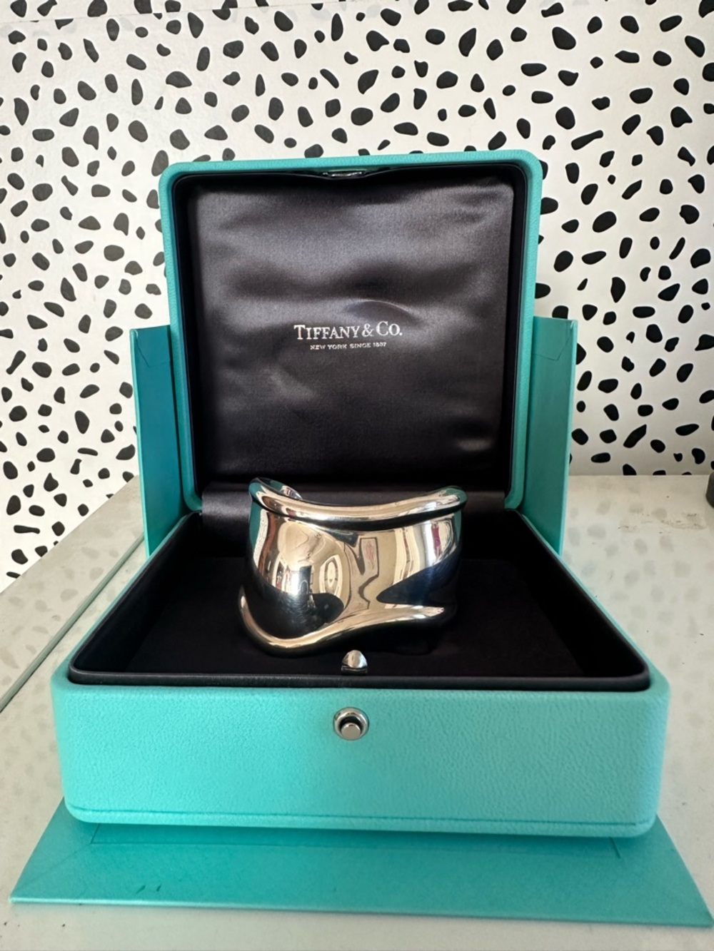 Elsa Perretti Bone Cuff in Sterling Silver Size S right wrist